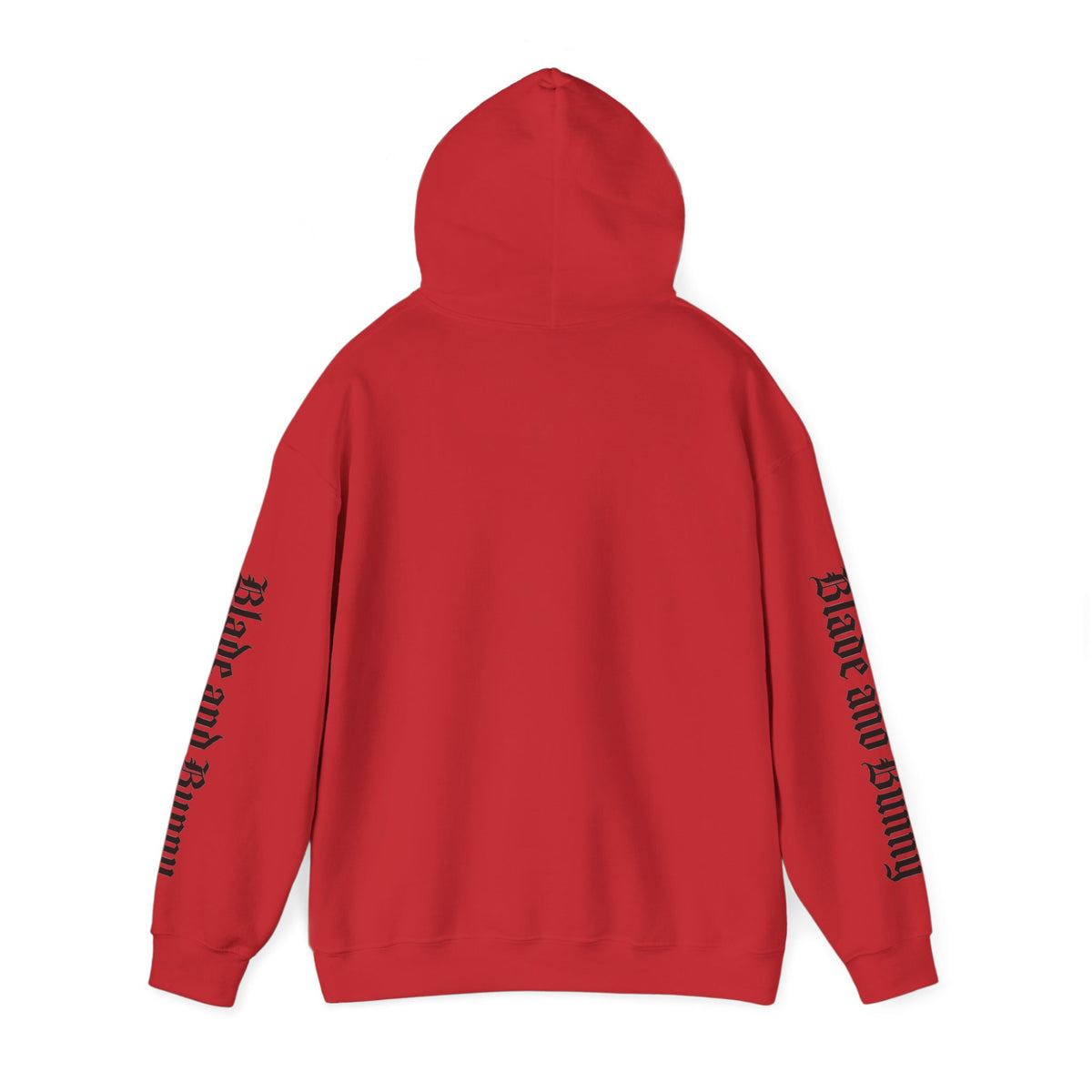 Blade and Bunny Hoodie — Gothic Purple Stitched Bunny Graphic Sweatshirt