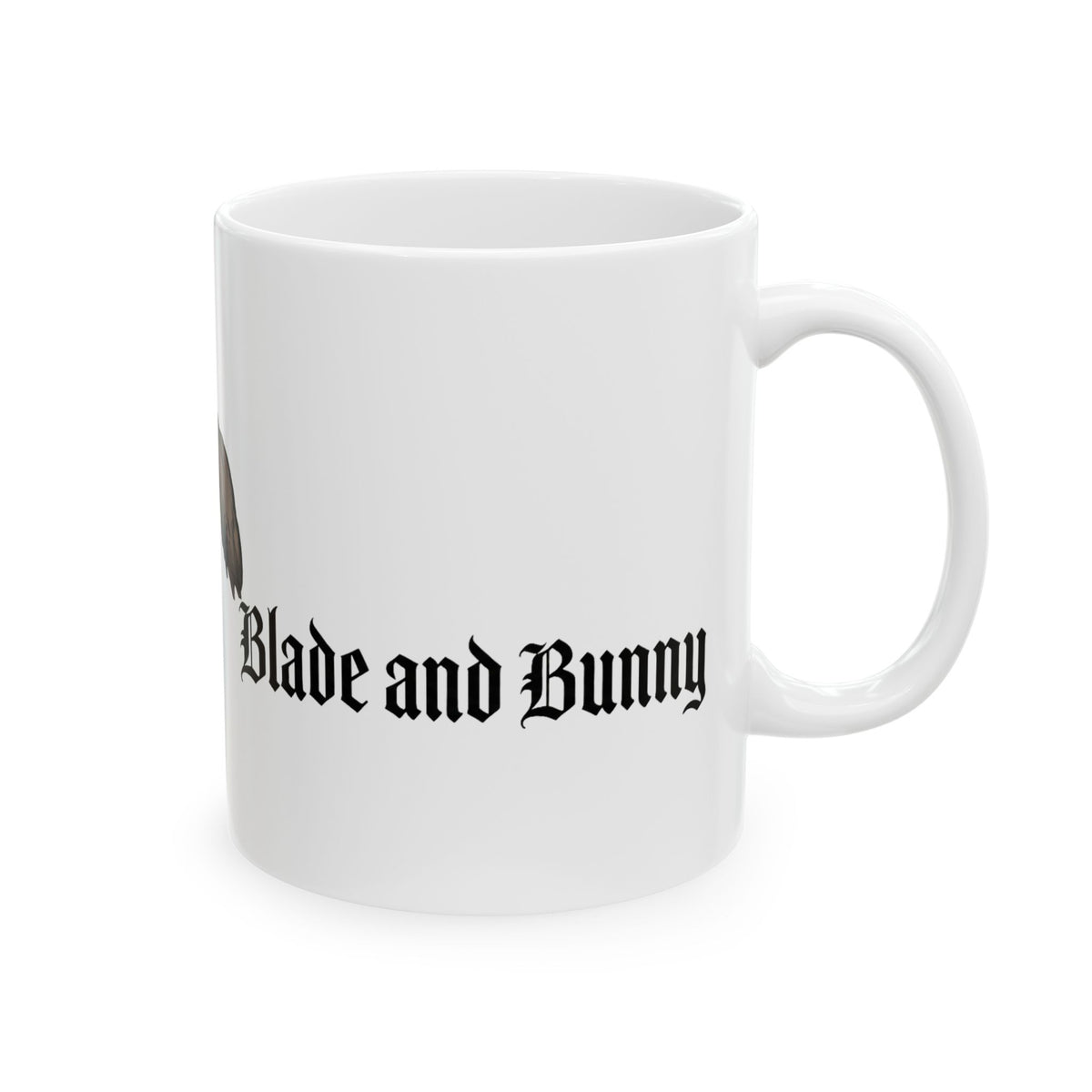 Horror Plush Bunny Ceramic Mug — ‘Blackheart Bunny’ Creepy Cute 11/15oz Coffee Cup