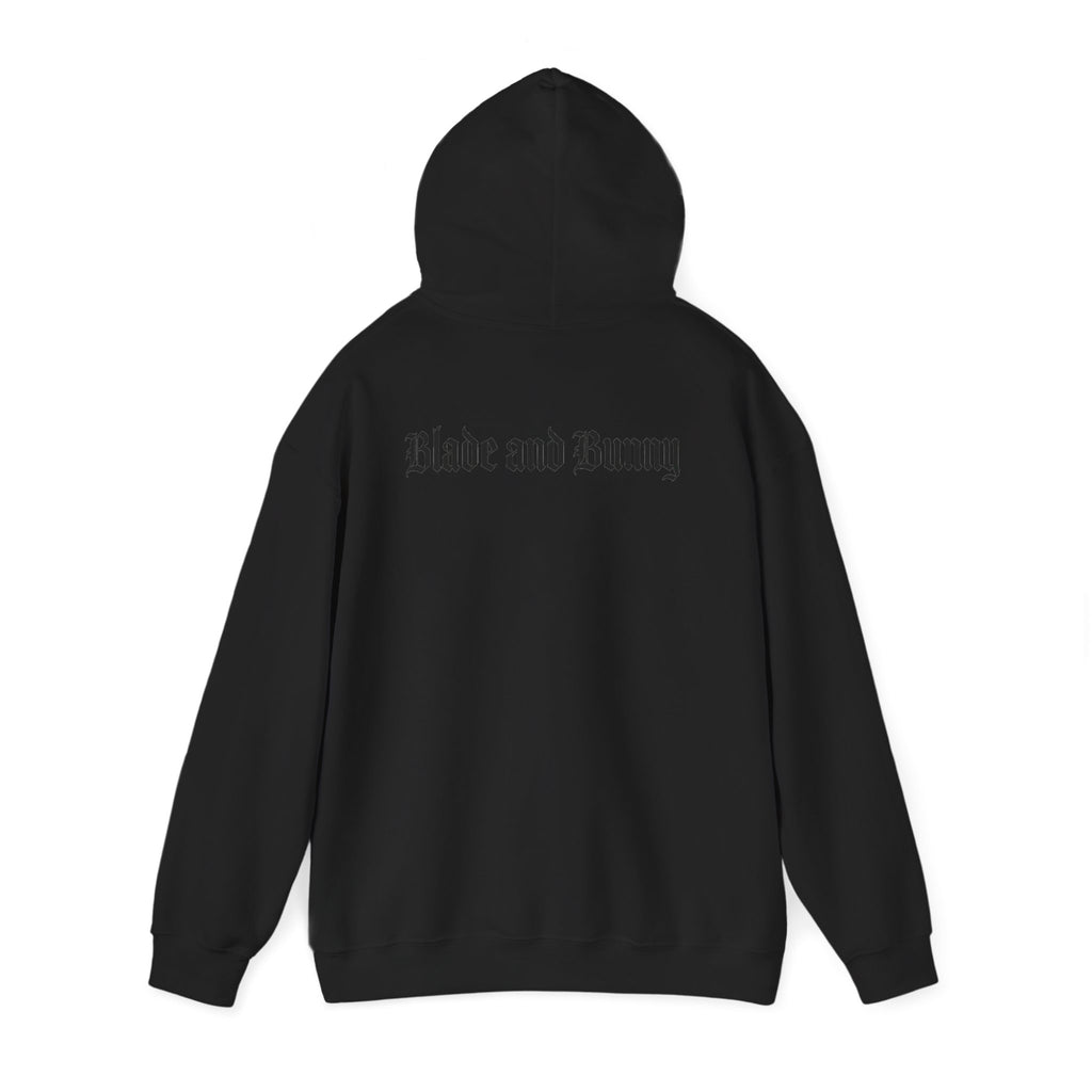 Horror Teddy Hoodie — Bloody Knife Plush Graphic Hooded Sweatshirt