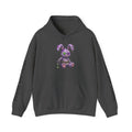Blade and Bunny Hoodie — Gothic Purple Stitched Bunny Graphic Sweatshirt