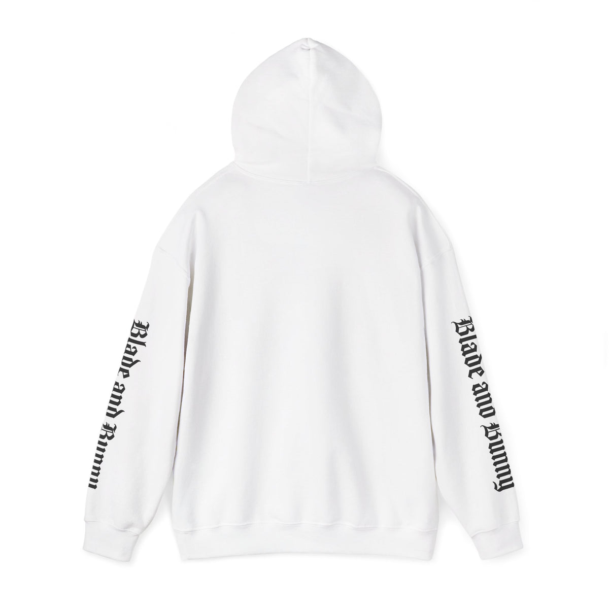 Blade and Bunny Hoodie — Gothic Purple Stitched Bunny Graphic Sweatshirt