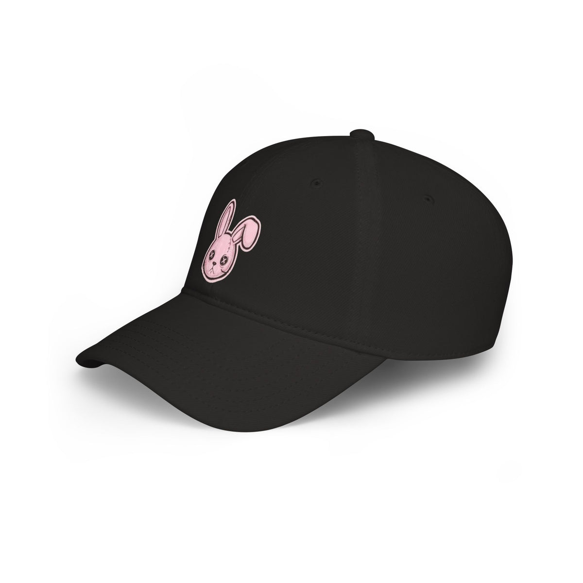 Embroidered Pink Bunny Baseball Cap — Cute Low-Profile Hat