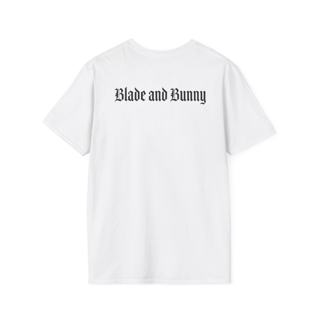 Cute Grunge Purple Stitched Bunny T-Shirt — "Blake and Bunny" Graphic Tee