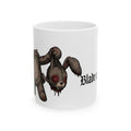 Horror Plush Bunny Ceramic Mug — ‘Blackheart Bunny’ Creepy Cute 11/15oz Coffee Cup