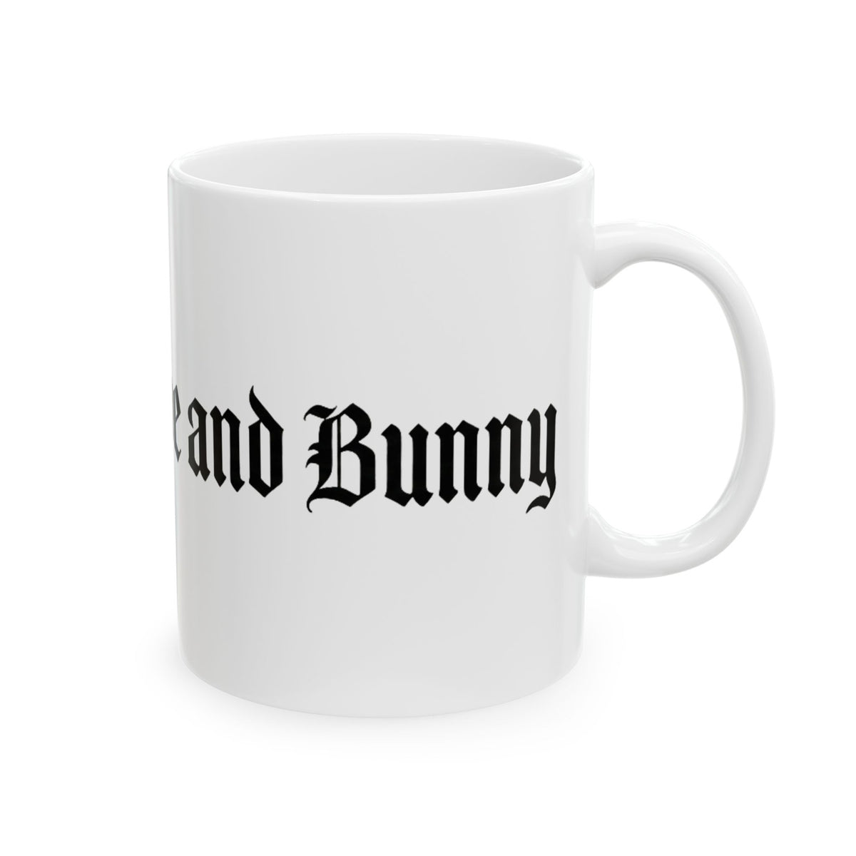 Gothic 'Blade and Bunny' Ceramic Mug — Cute Creepy Teddy Bear Coffee Cup (11oz/15oz)