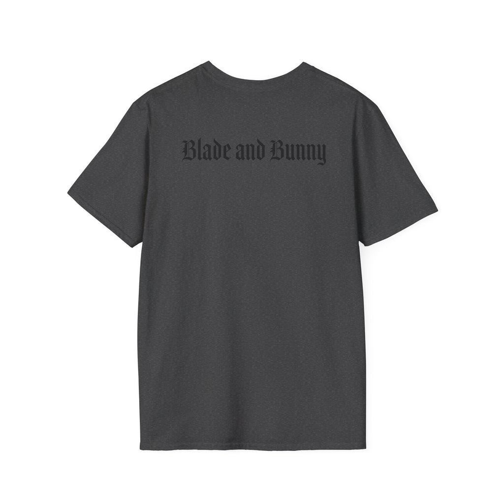 Cute Grunge Purple Stitched Bunny T-Shirt — "Blake and Bunny" Graphic Tee