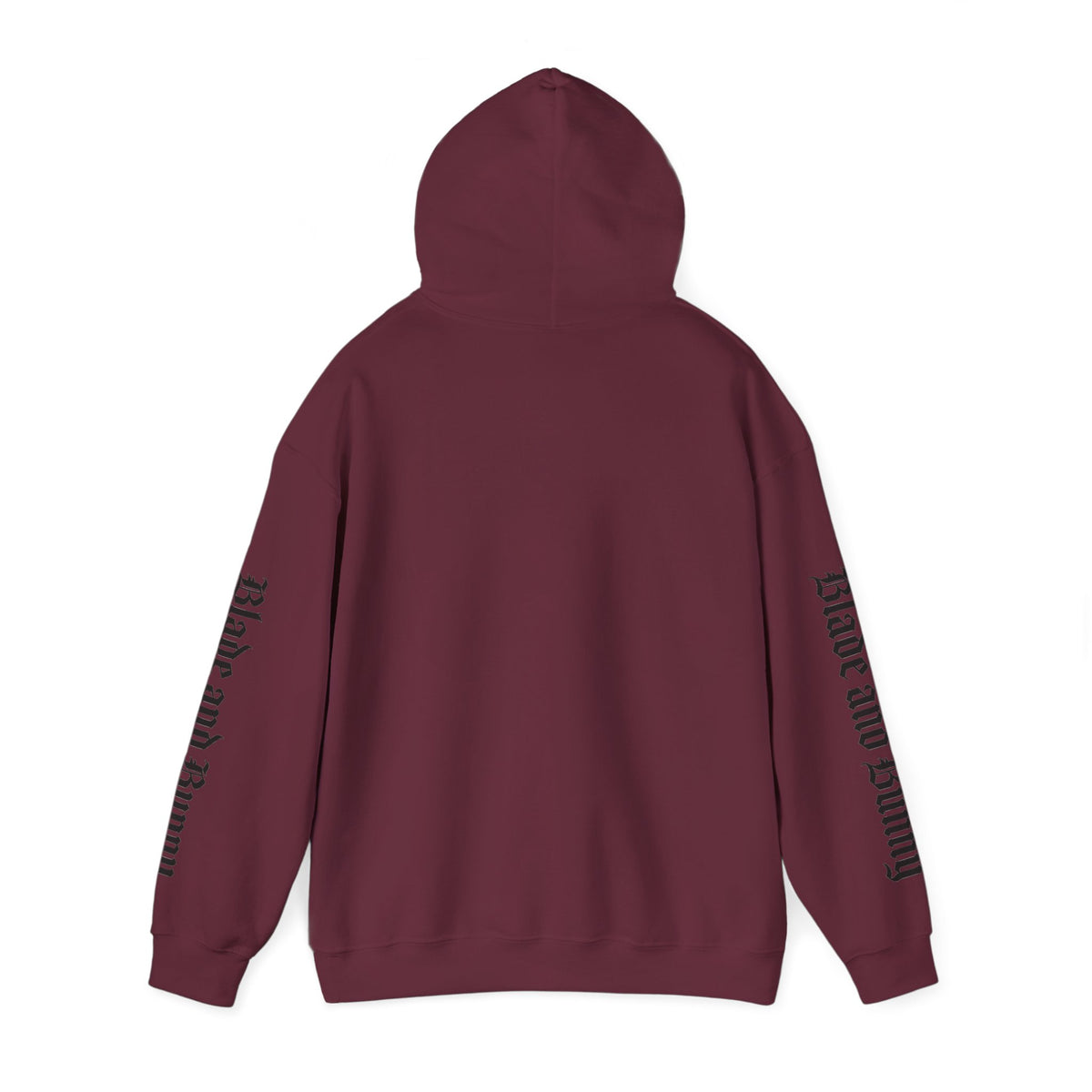 Blade and Bunny Hoodie — Gothic Purple Stitched Bunny Graphic Sweatshirt