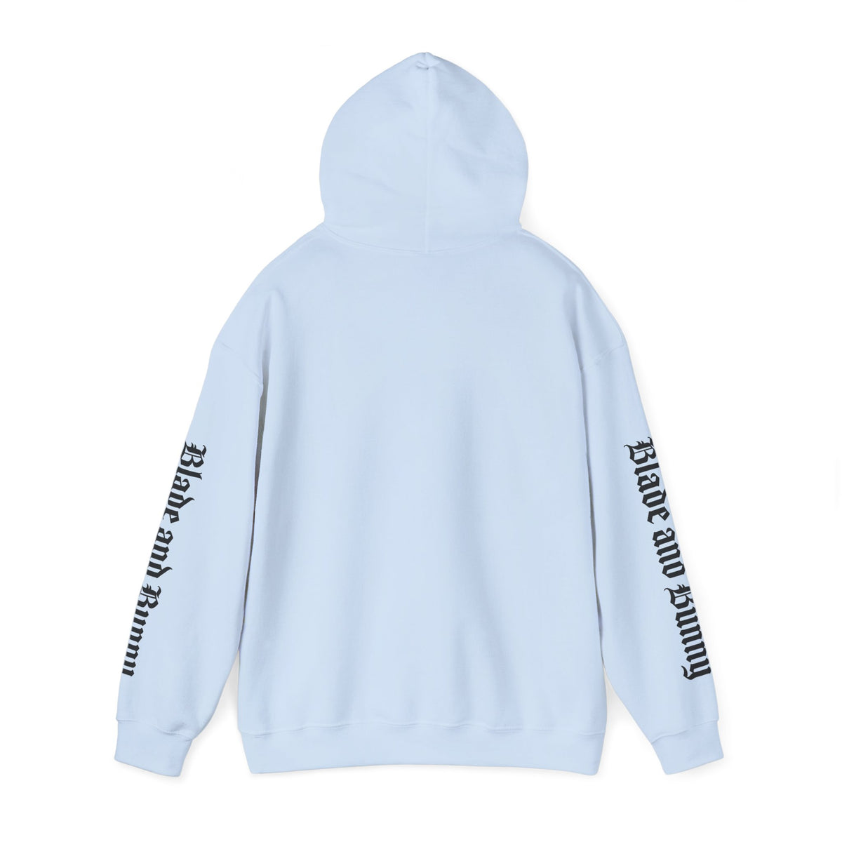 Blade and Bunny Hoodie — Gothic Purple Stitched Bunny Graphic Sweatshirt
