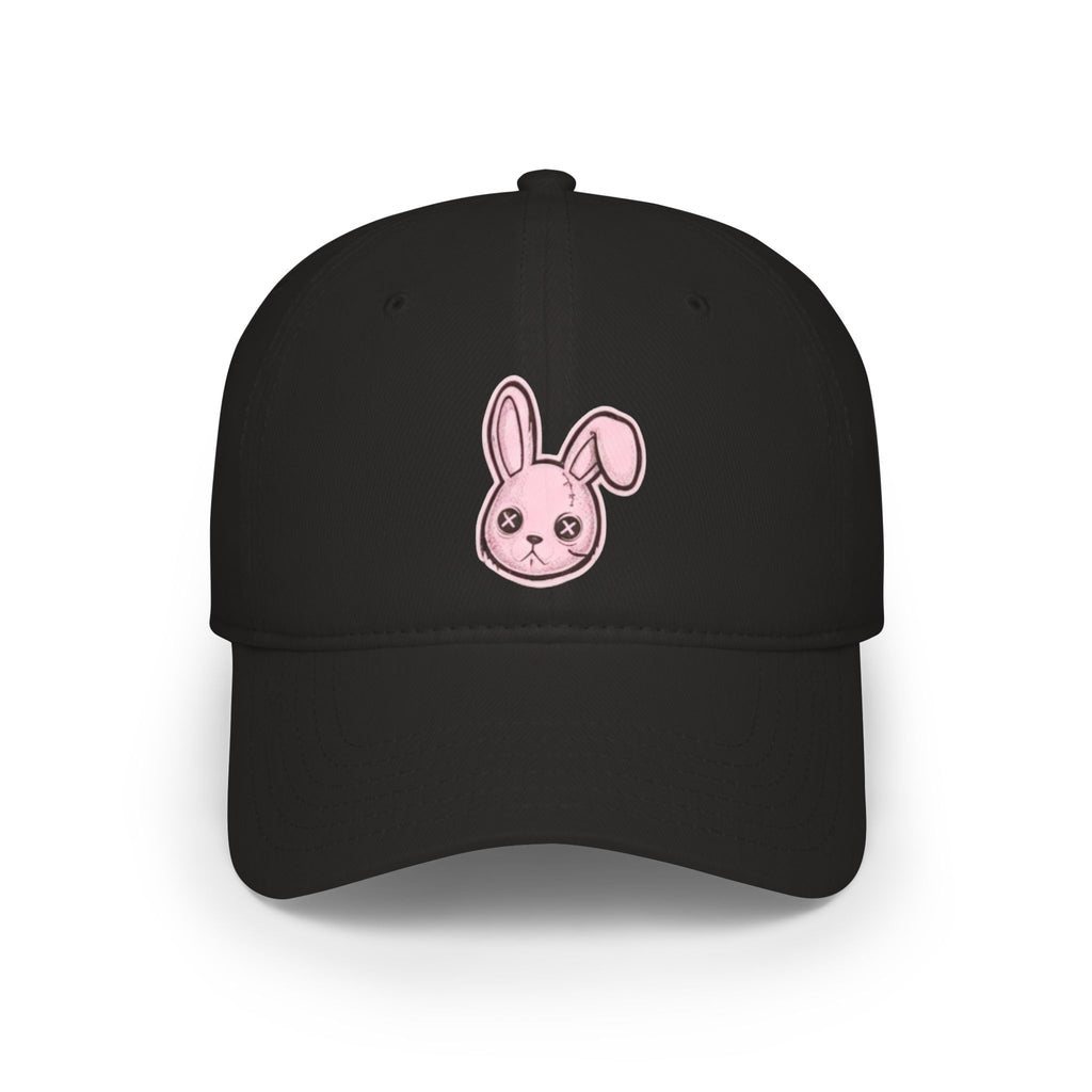 Embroidered Pink Bunny Baseball Cap — Cute Low-Profile Hat