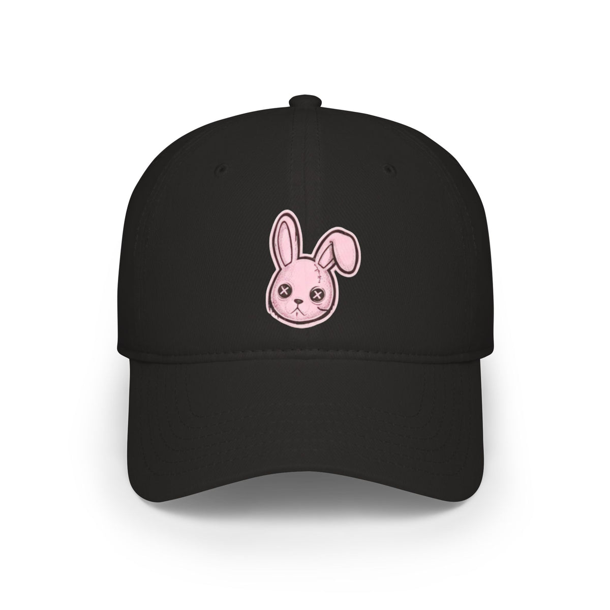 Embroidered Pink Bunny Baseball Cap — Cute Low-Profile Hat