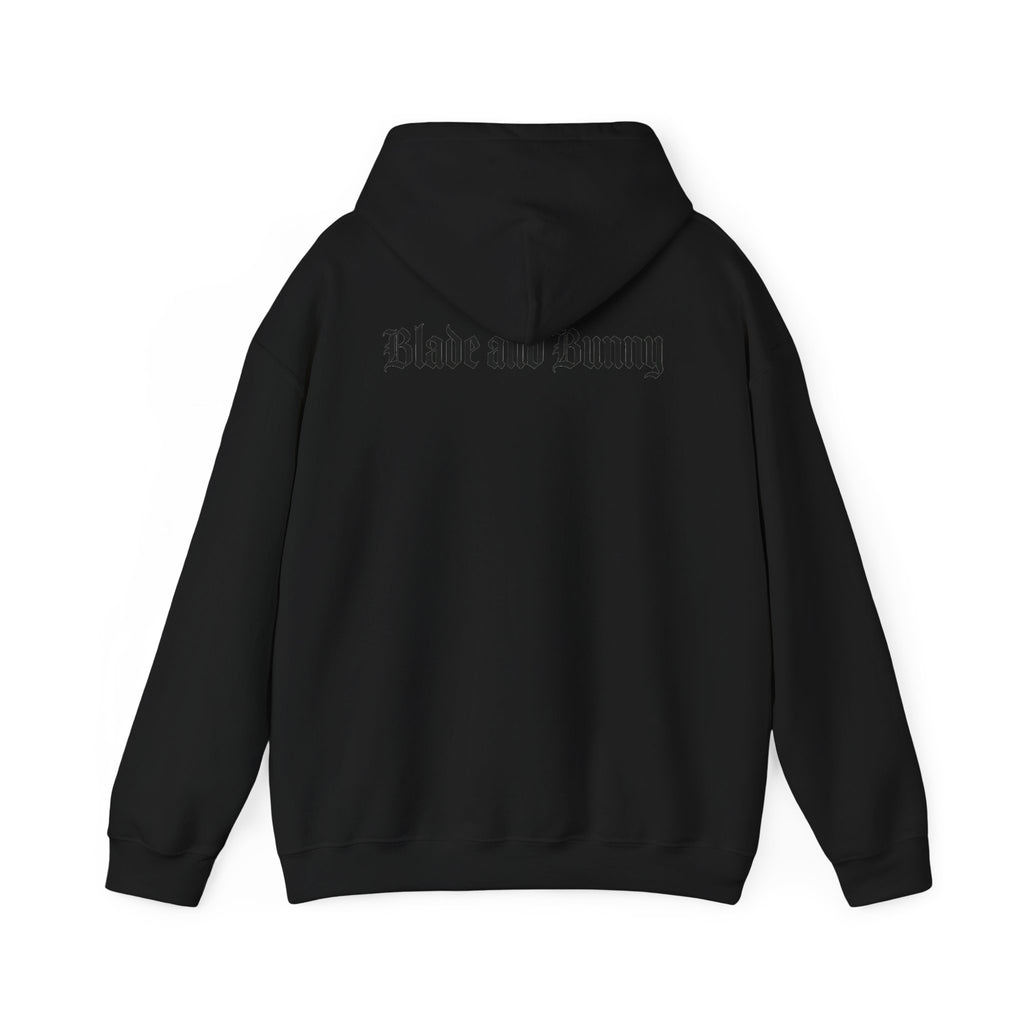 Horror Teddy Hoodie — Bloody Knife Plush Graphic Hooded Sweatshirt