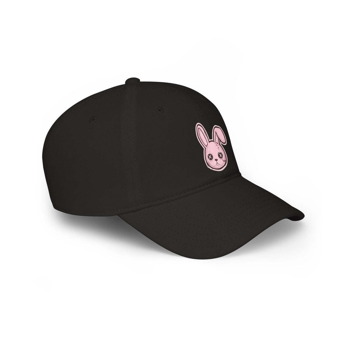 Embroidered Pink Bunny Baseball Cap — Cute Low-Profile Hat