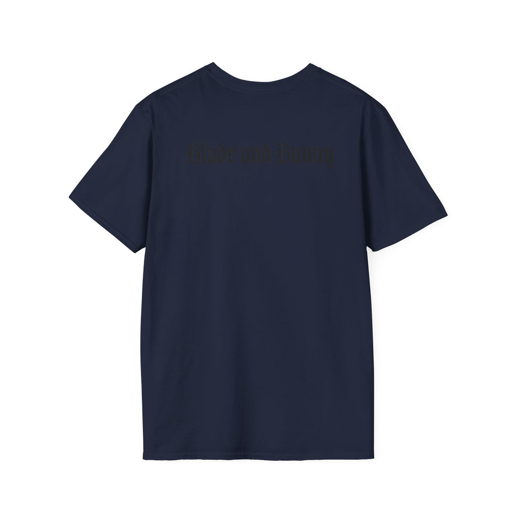 Cute Grunge Purple Stitched Bunny T-Shirt — "Blake and Bunny" Graphic Tee
