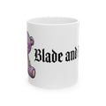Gothic 'Blade and Bunny' Ceramic Mug — Cute Creepy Teddy Bear Coffee Cup (11oz/15oz)