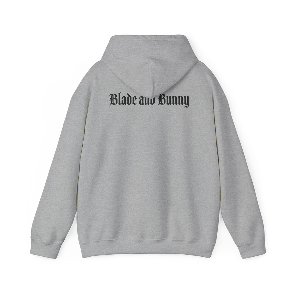 Horror Teddy Hoodie — Bloody Knife Plush Graphic Hooded Sweatshirt