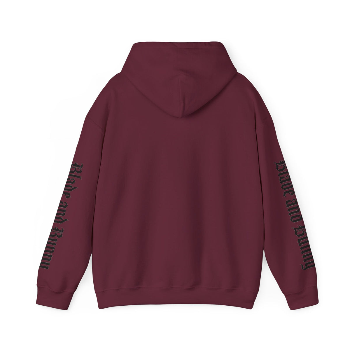 Blade and Bunny Hoodie — Gothic Purple Stitched Bunny Graphic Sweatshirt